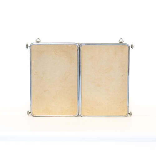 Art Deco Chrome Framed Triptych Vanity Mirror