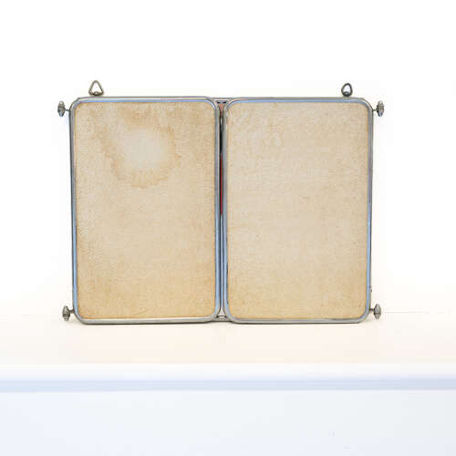 Art Deco Chrome Framed Triptych Vanity Mirror