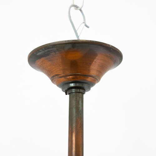 Pair of Art Deco Copper Hanging Pendants